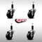 Service Caster 3'' SS Phenolic Wheel Swivel 1-1/8'' Expanding Stem Caster Set, 4PK SCC-SSEX20S314-PHS-118-4 - alternate 2
